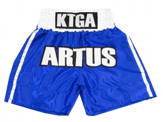 Personalized Boxing Shorts : KNBXCUST-2042-Blue